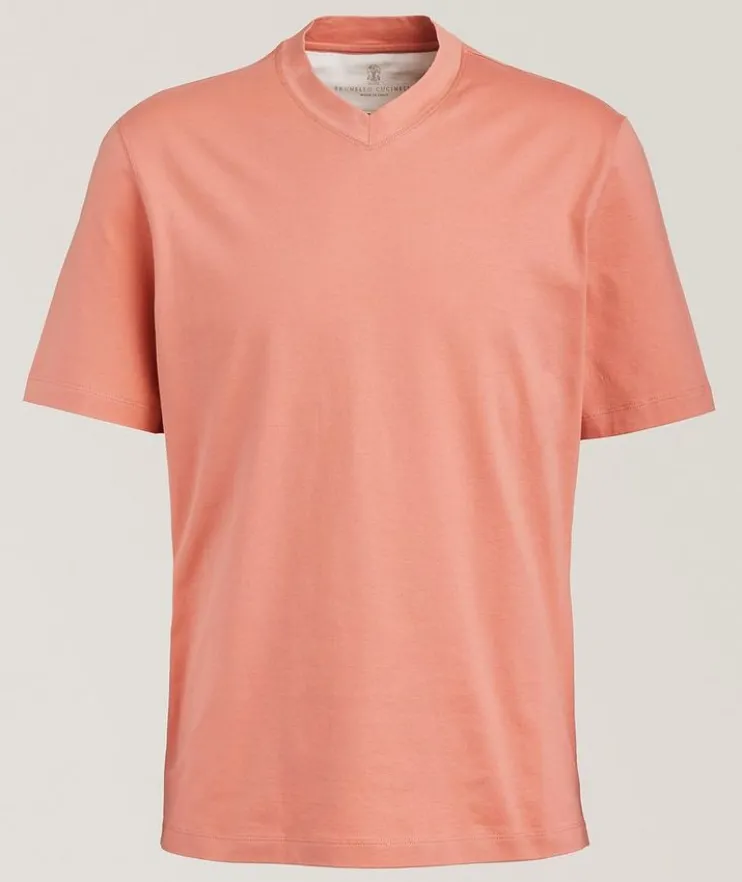 Cotton V-Neck T-Shirt