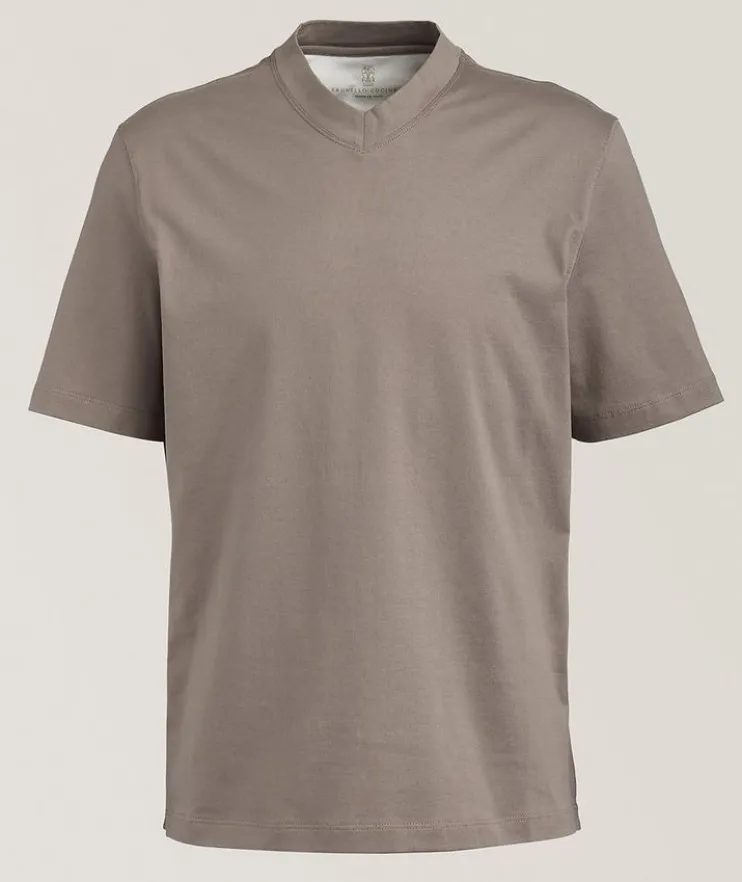 Cotton V-Neck T-Shirt