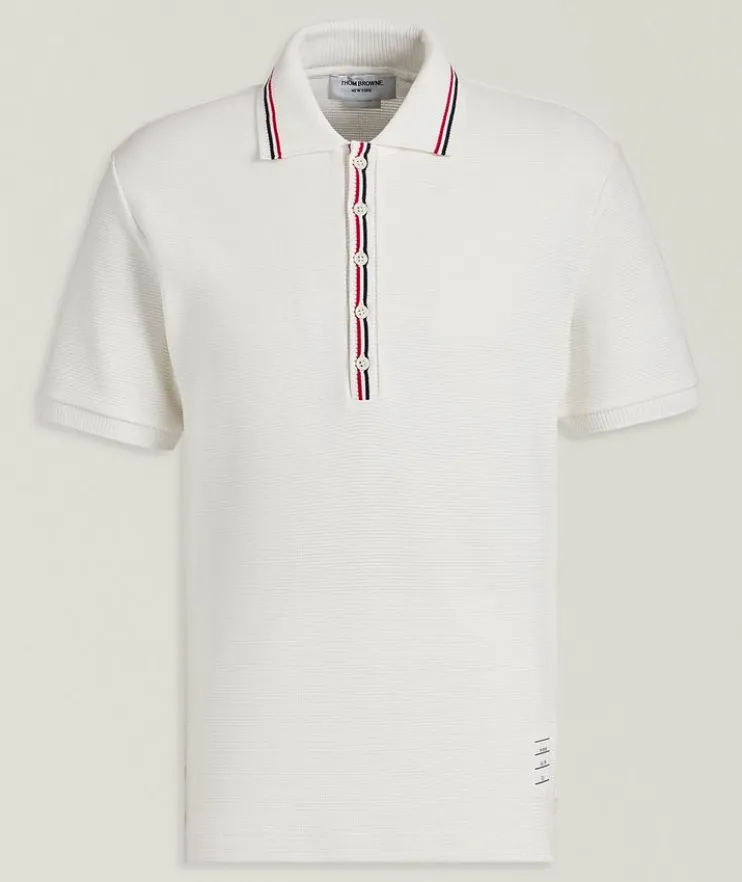 Cotton Waffle Tipped Polo