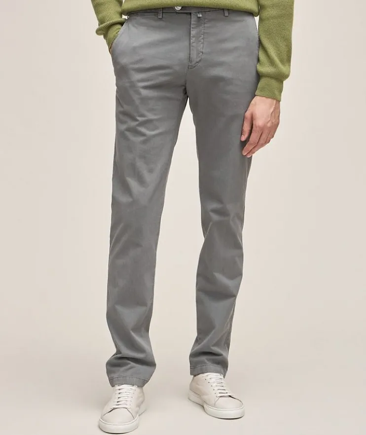 Cotton-Blend Classic Sports Trousers