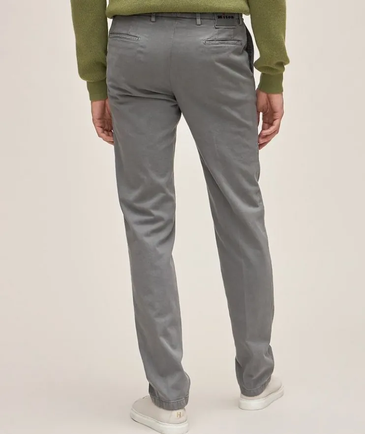Cotton-Blend Classic Sports Trousers