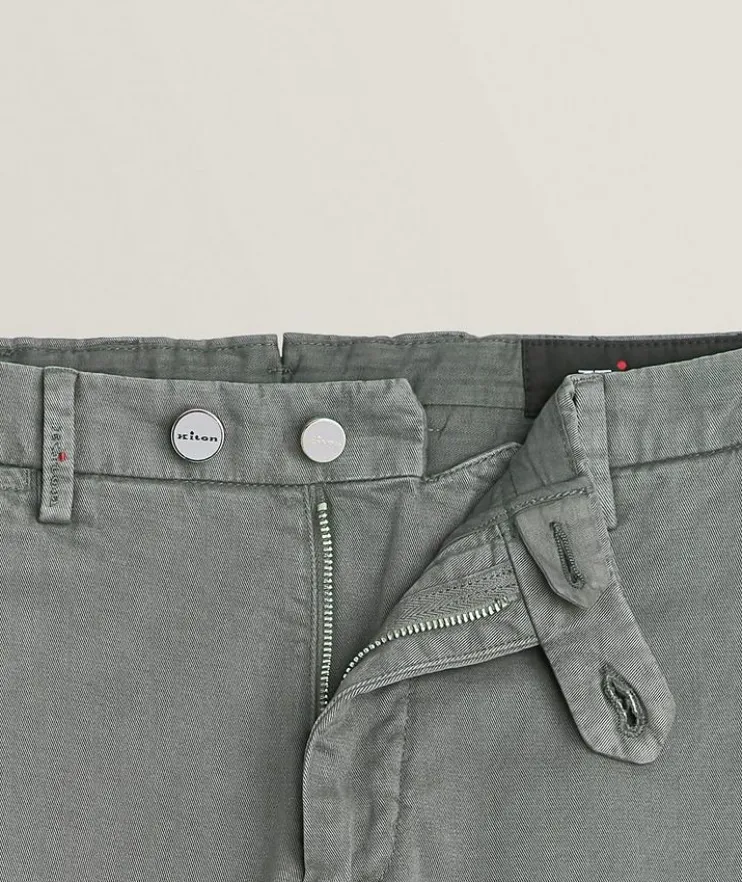 Cotton-Blend Classic Sports Trousers