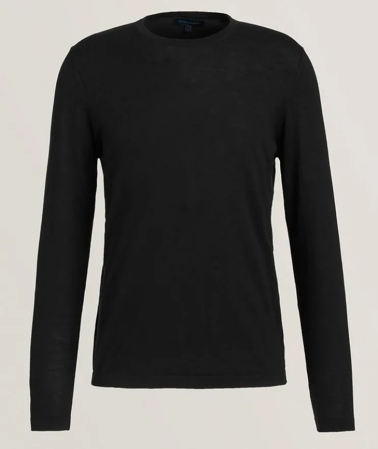 Cotton-Blend Crewneck Sweater