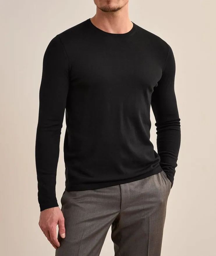 Cotton-Blend Crewneck Sweater