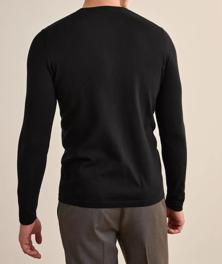 Cotton-Blend Crewneck Sweater
