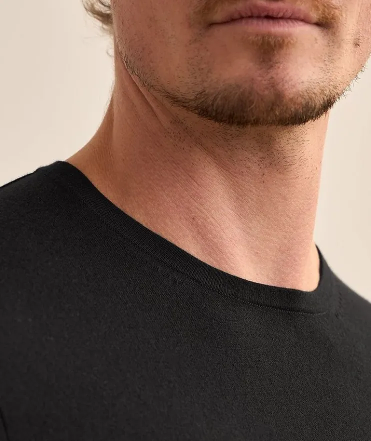 Cotton-Blend Crewneck Sweater