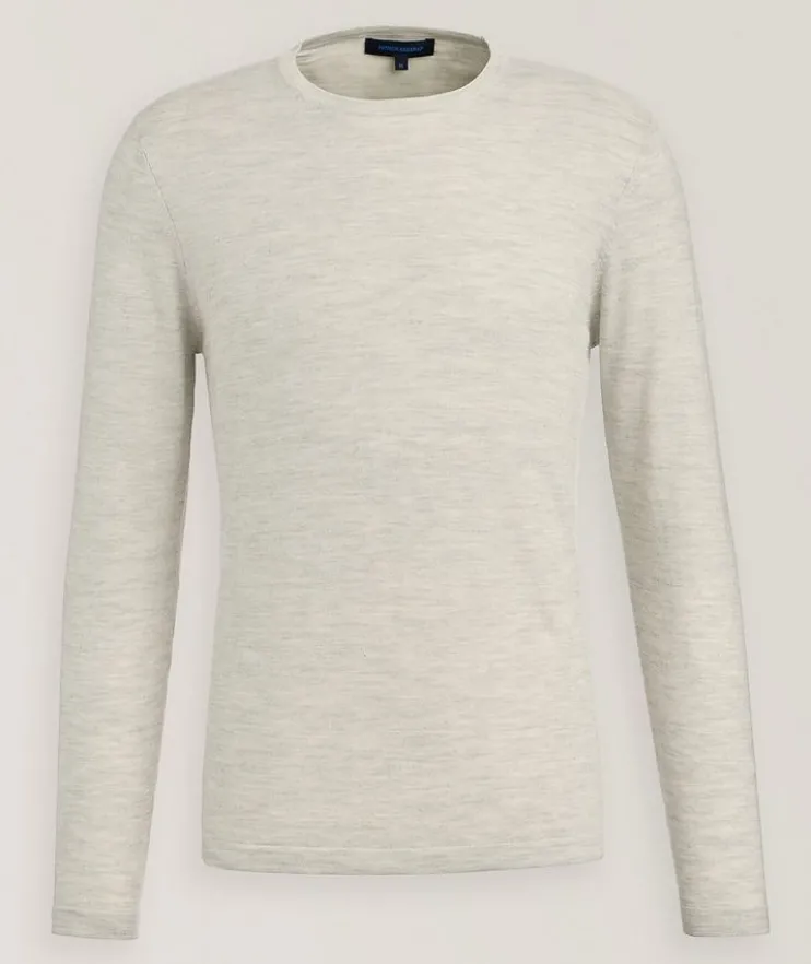 Cotton-Blend Crewneck Sweater