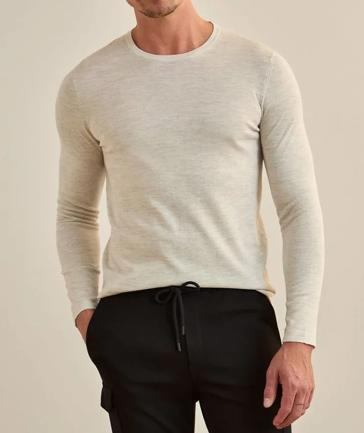 Cotton-Blend Crewneck Sweater