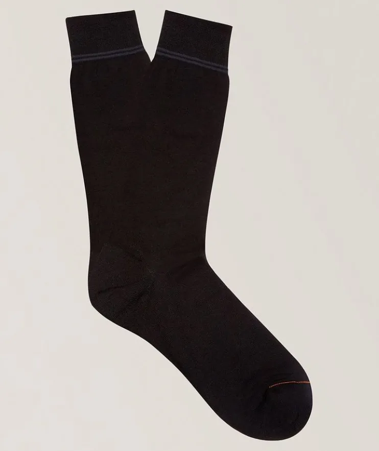 Cotton-Blend Mid-Calf Socks