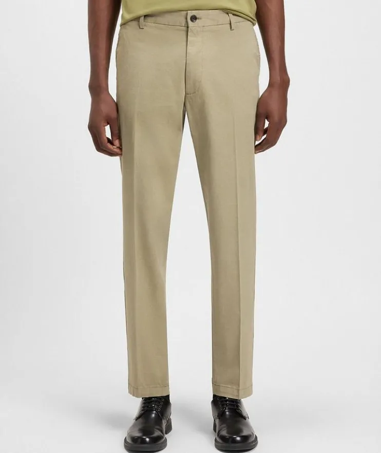 Cotton-Blend Tapered Pants
