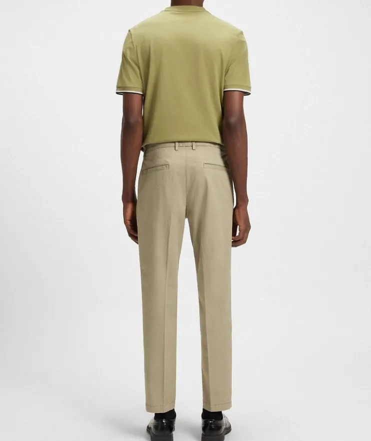 Cotton-Blend Tapered Pants