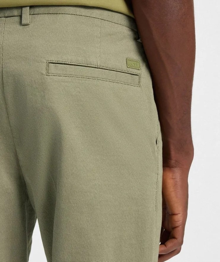 Cotton-Blend Tapered Pants