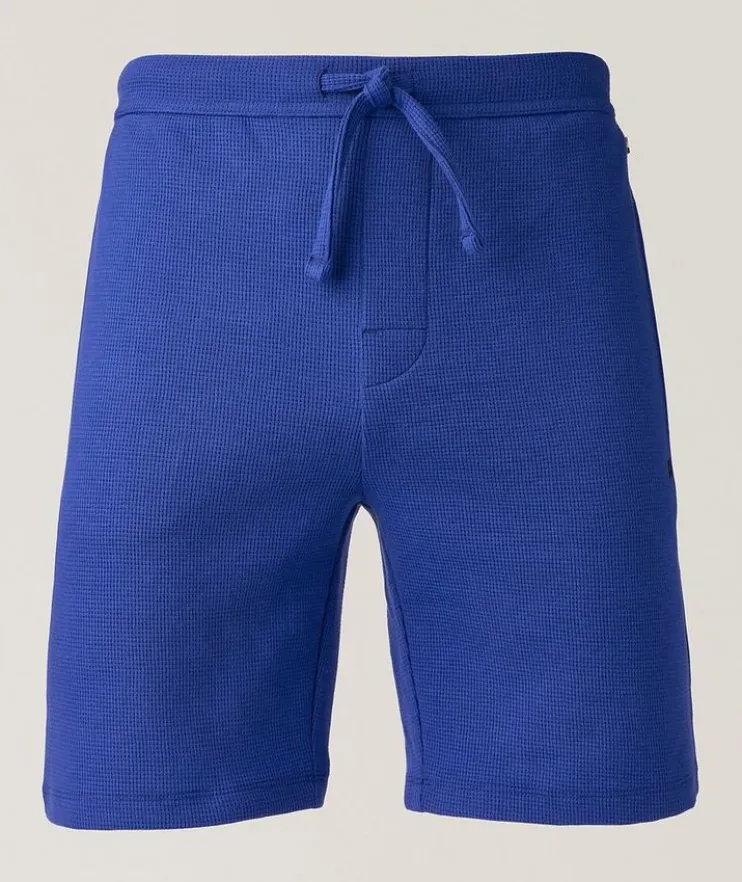 Cotton-Blend Waffle Shorts