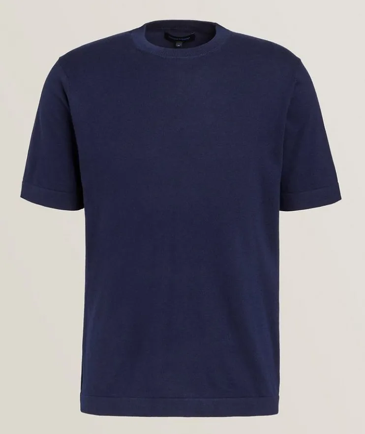 Cotton-Cashmere Blend Knit T-Shirt