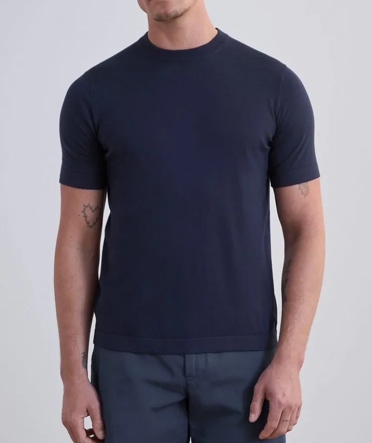 Cotton-Cashmere Blend Knit T-Shirt