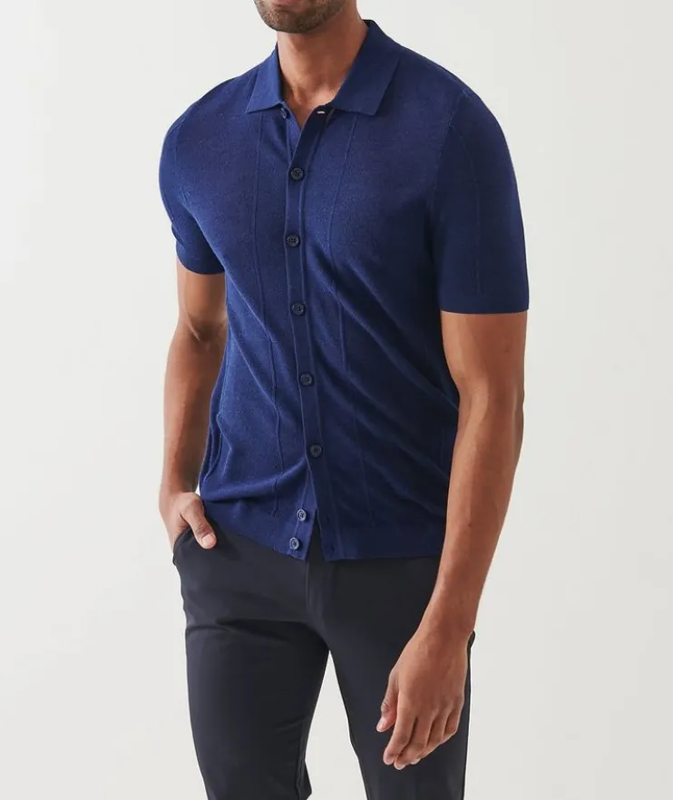 Cotton-Cashmere Blend Knit Polo