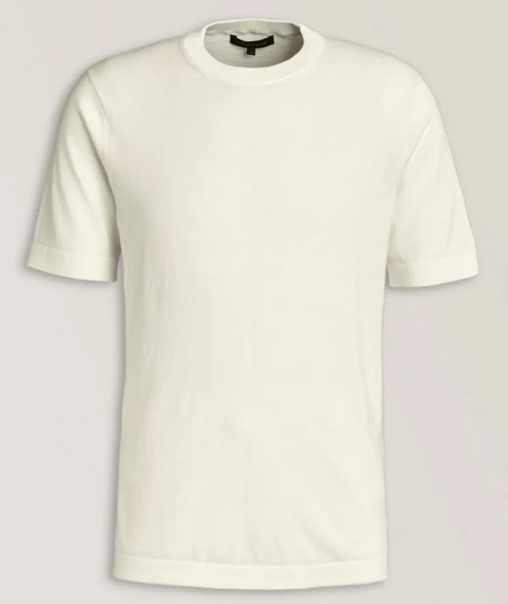Cotton-Cashmere Blend Knit T-Shirt
