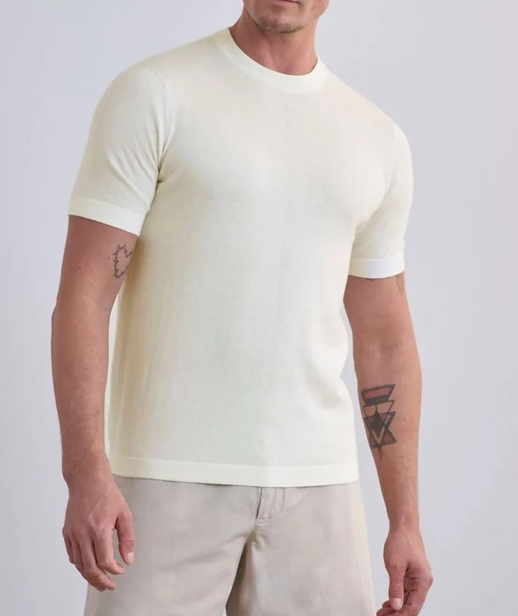 Cotton-Cashmere Blend Knit T-Shirt