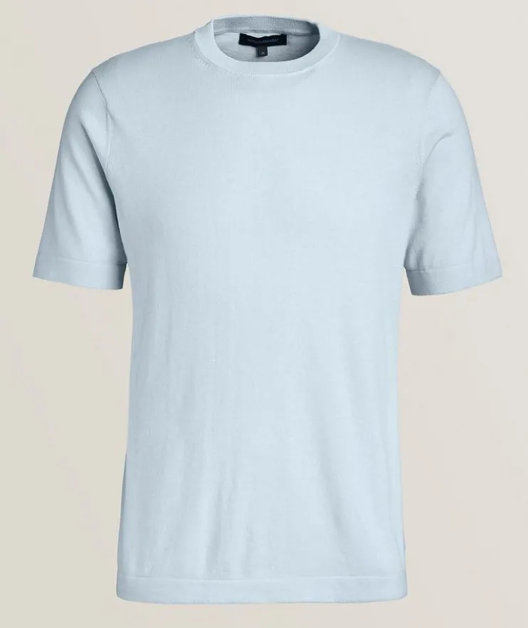 Cotton-Cashmere Blend Knit T-Shirt