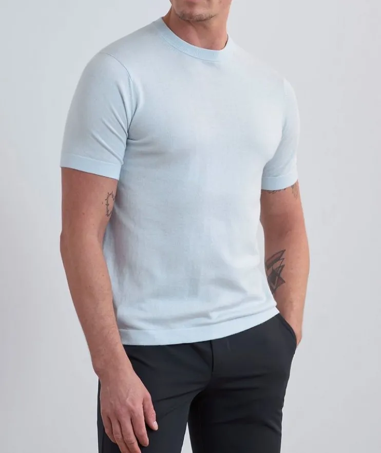 Cotton-Cashmere Blend Knit T-Shirt