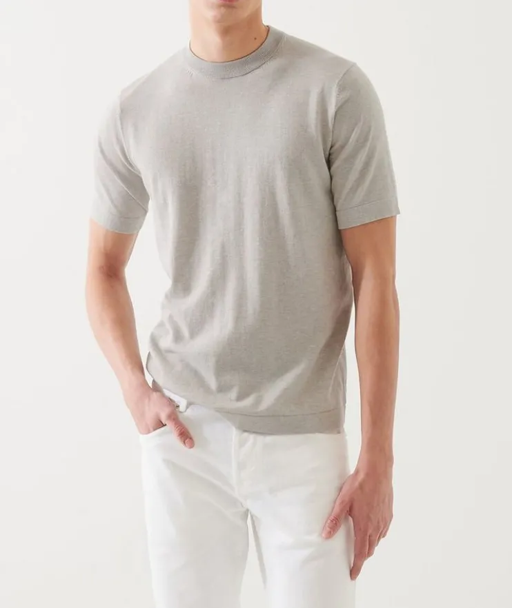 Cotton-Cashmere Blend Knit T-Shirt