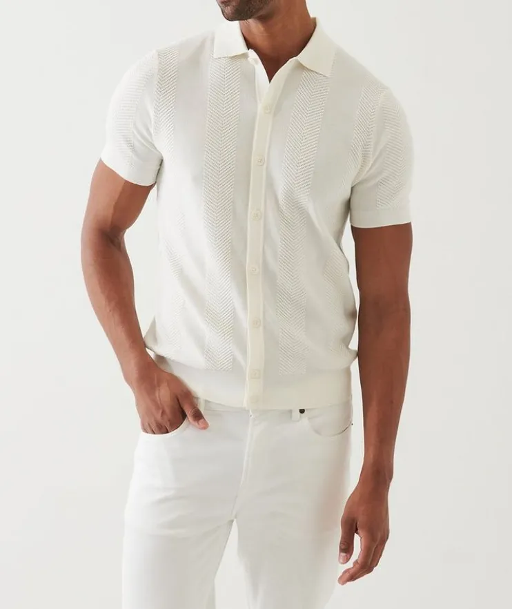 Cotton-Cashmere Blend Knit Polo