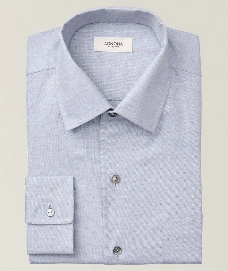 Cotton-Cashmere Twill Shirt