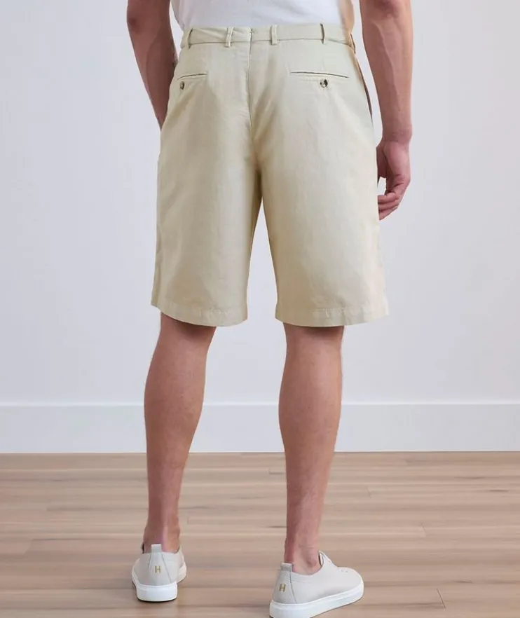 Cotton-Linen Blend Bermuda Shorts