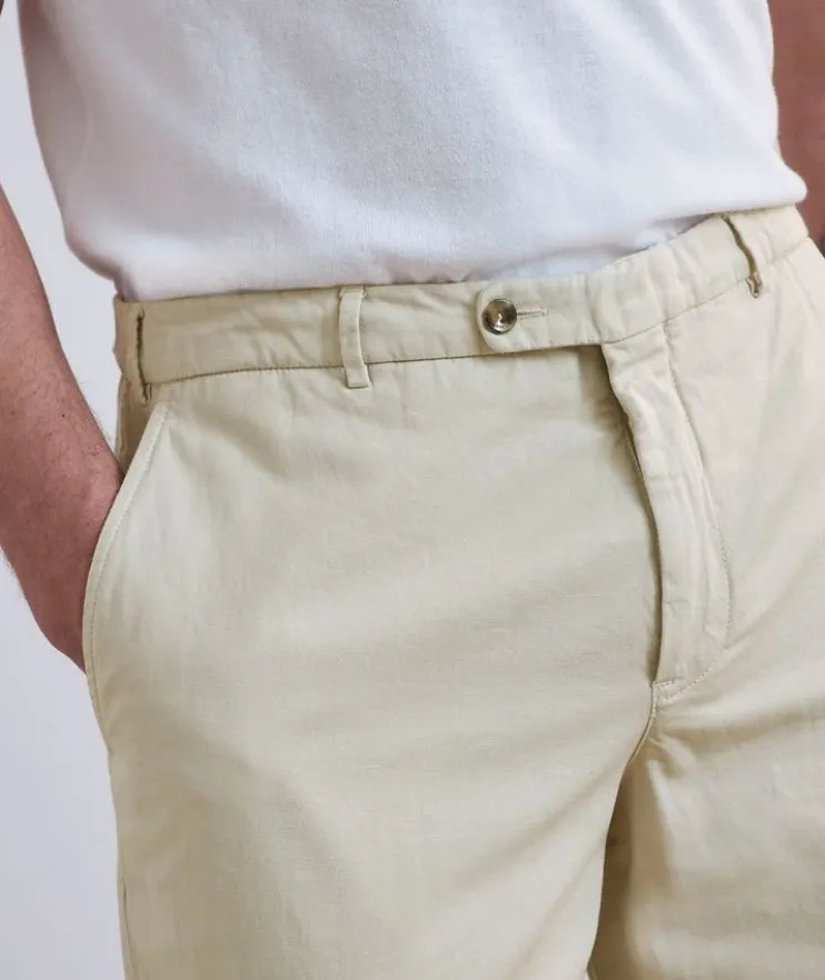 Cotton-Linen Blend Bermuda Shorts