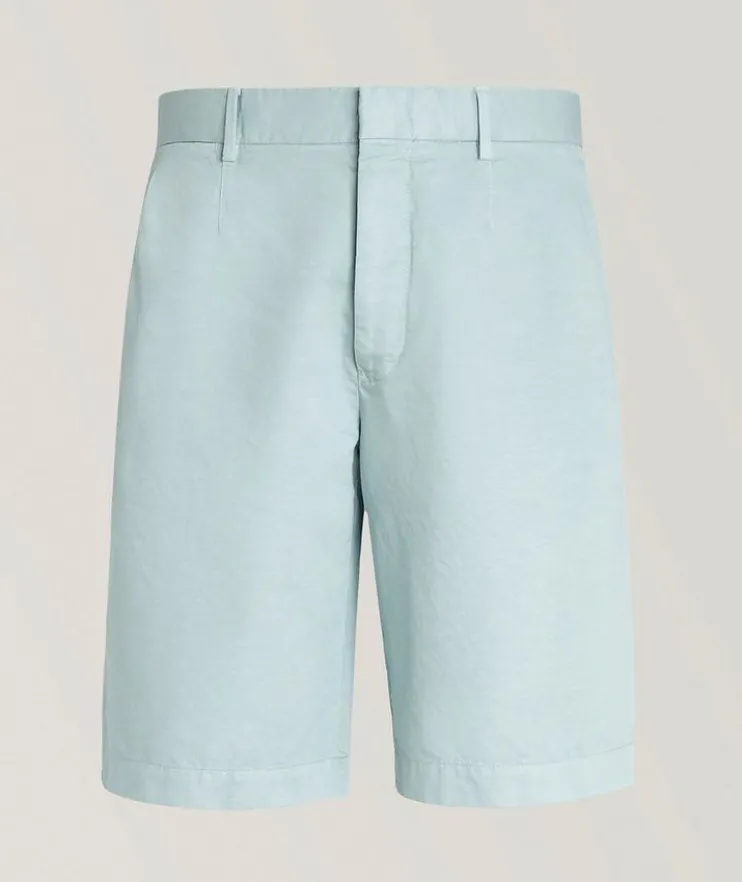 Cotton-Linen Chino Shorts