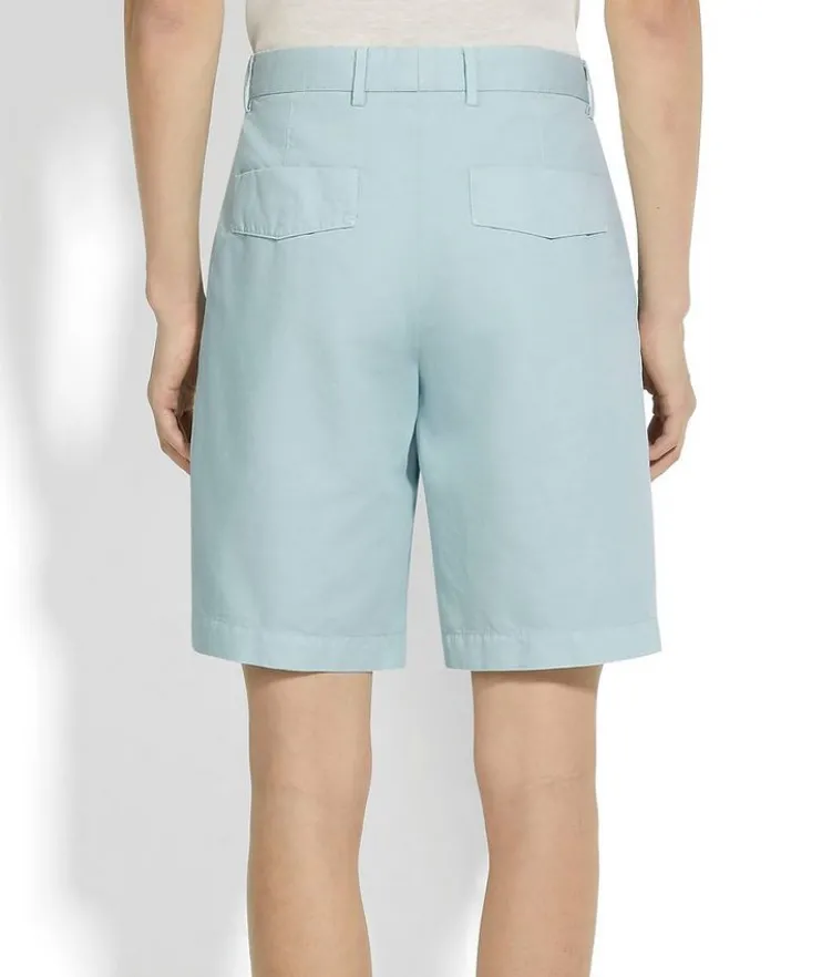 Cotton-Linen Chino Shorts
