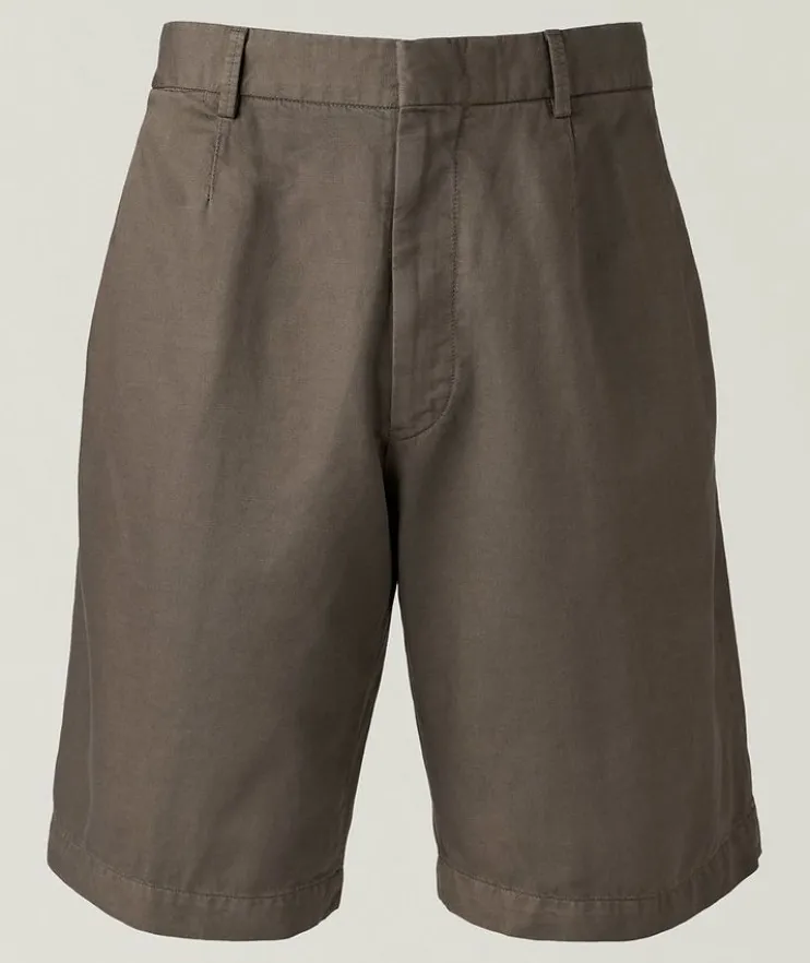 Cotton-Linen Chino Shorts