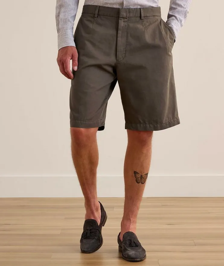 Cotton-Linen Chino Shorts