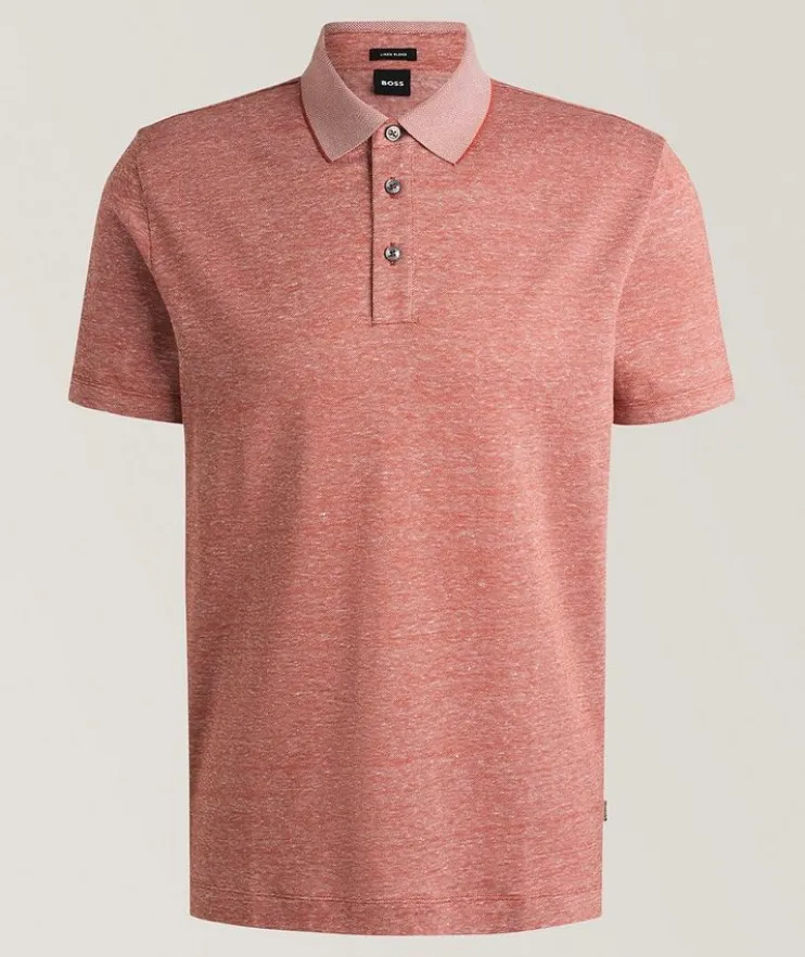 Cotton-Linen Knit Polo