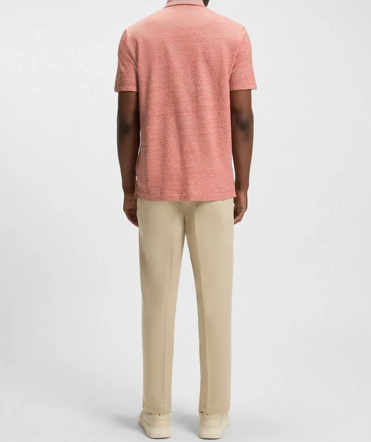 Cotton-Linen Knit Polo