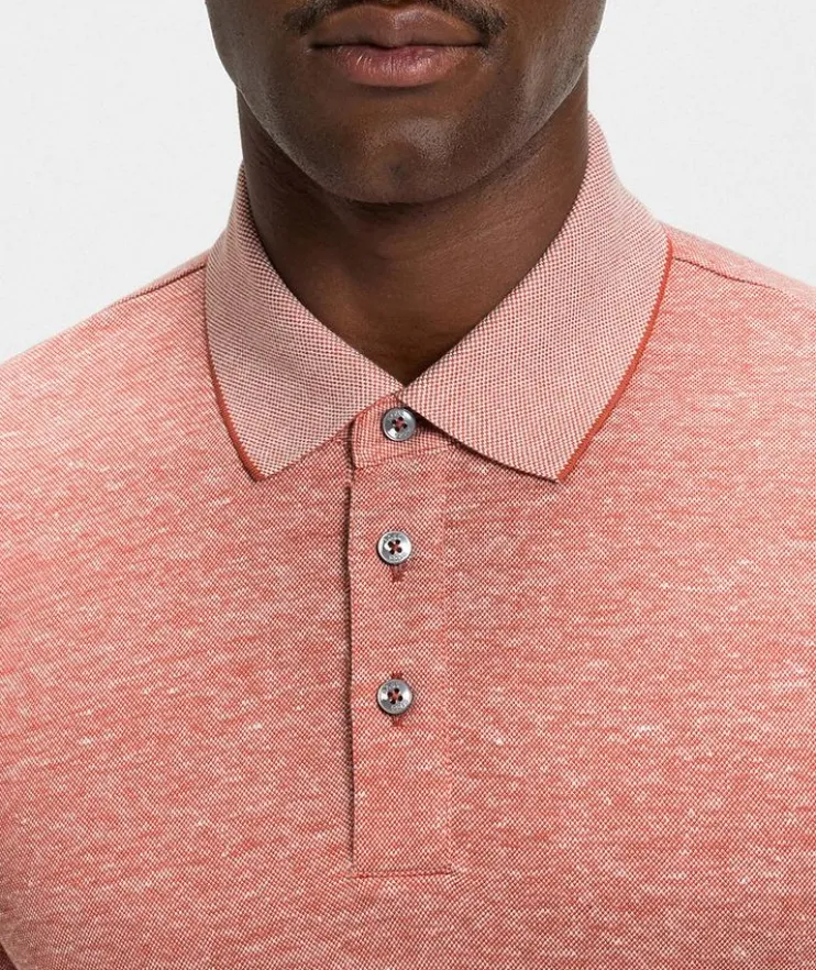 Cotton-Linen Knit Polo