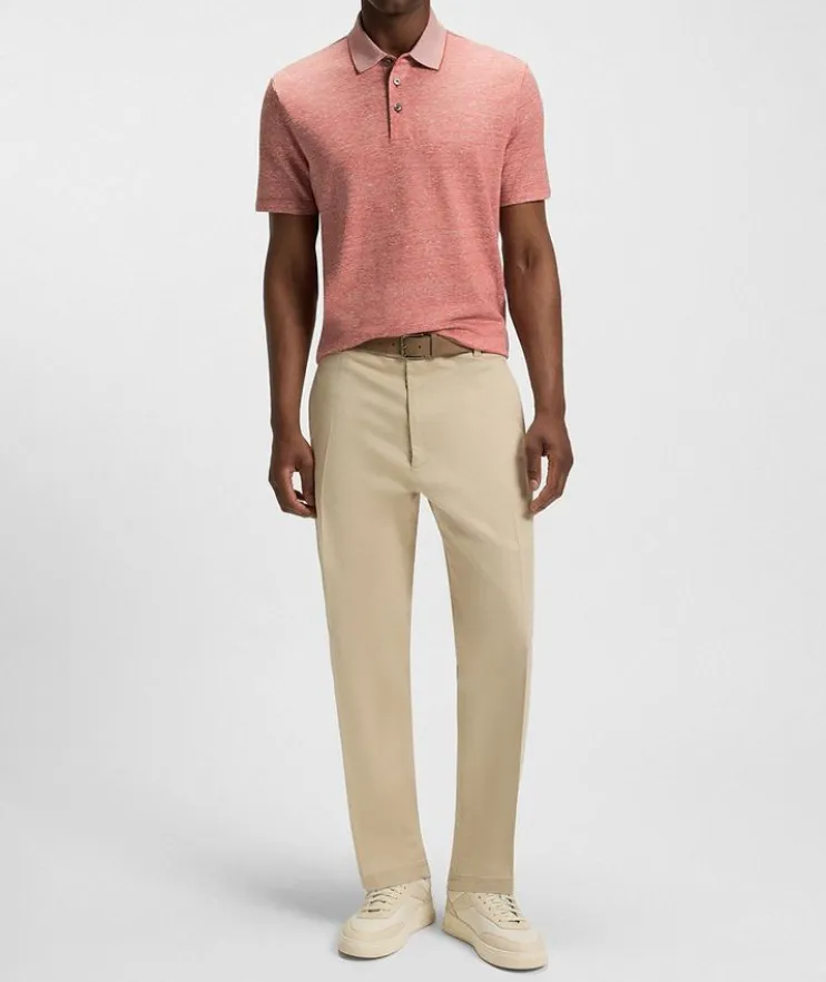 Cotton-Linen Knit Polo