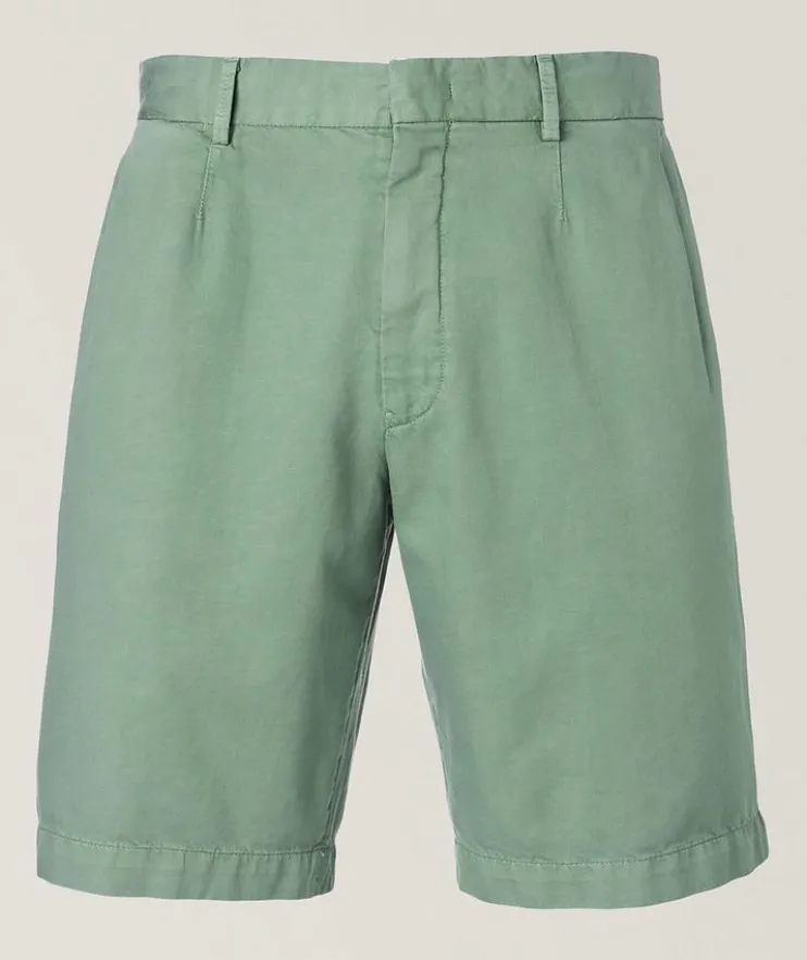 Cotton-Linen Summer Chino Shorts