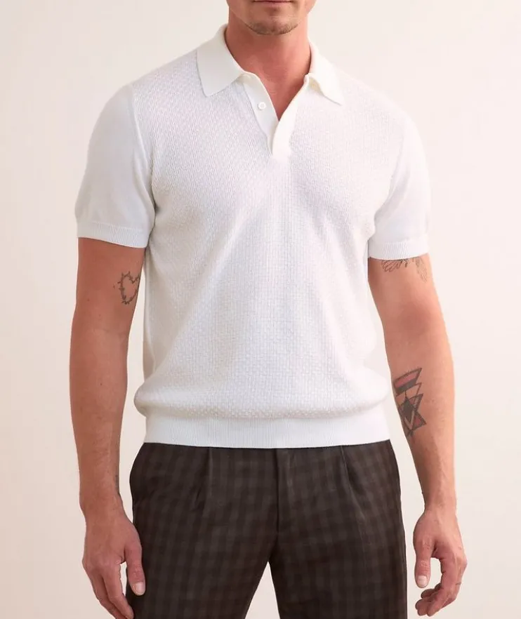 Cotton-Modal Micro-Textured Polo