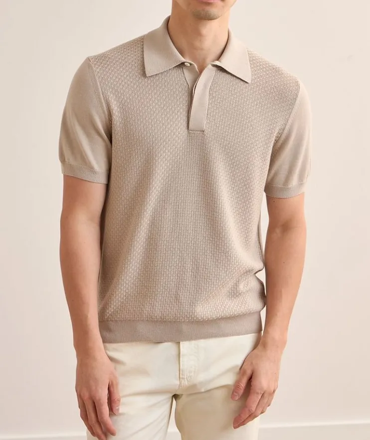 Cotton-Modal Micro-Textured Polo
