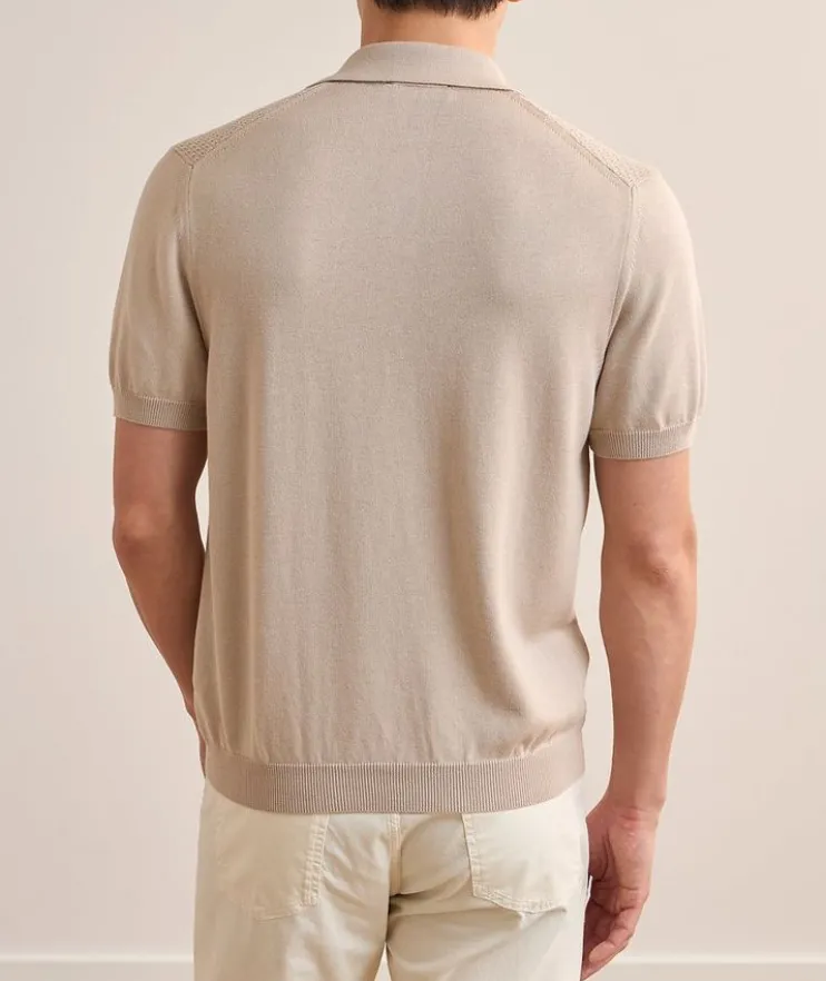 Cotton-Modal Micro-Textured Polo