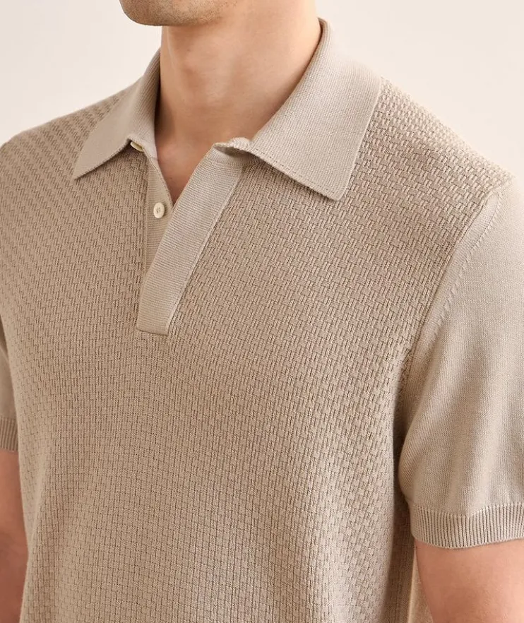 Cotton-Modal Micro-Textured Polo