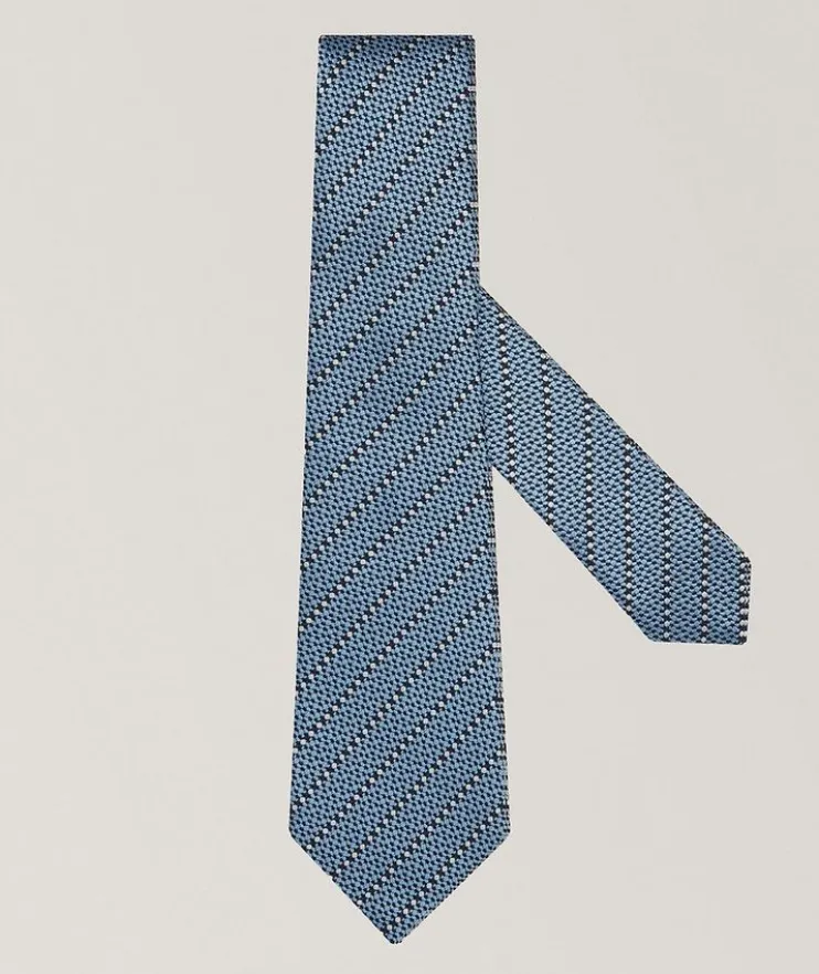 Couture Diagonal Stripe Silk Tie