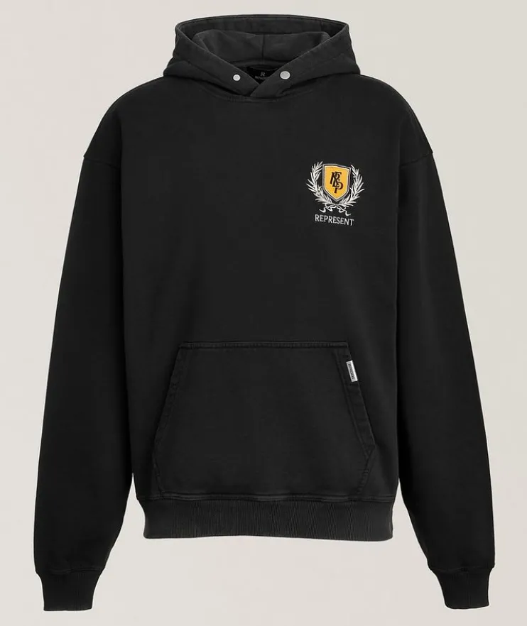Crest Cotton Hooded Sweatshirt