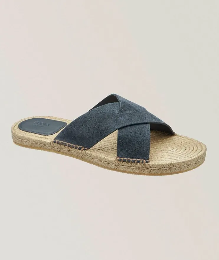 Crisscross Suede Espadrilles
