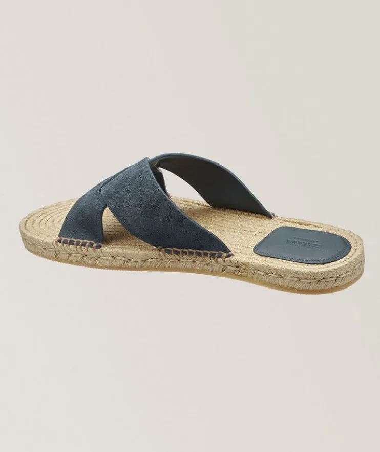 Crisscross Suede Espadrilles