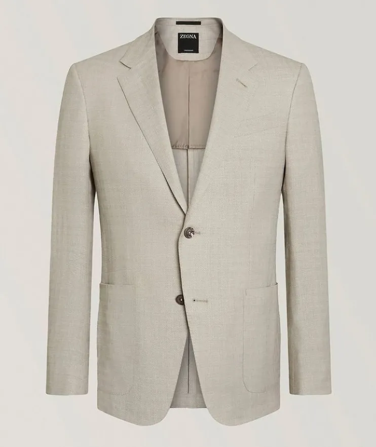Crossover Linen, Wool & Silk Sport Jacket
