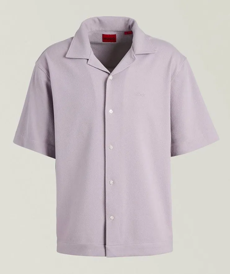 Crêpe Textured Camp Shirt