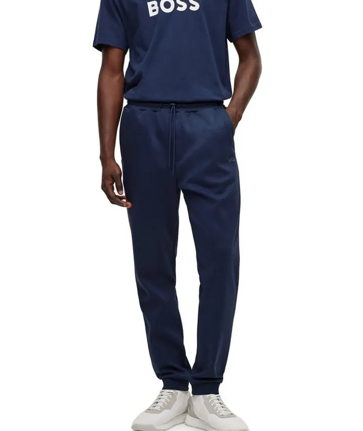 Curved Logo Cotton Trackpants