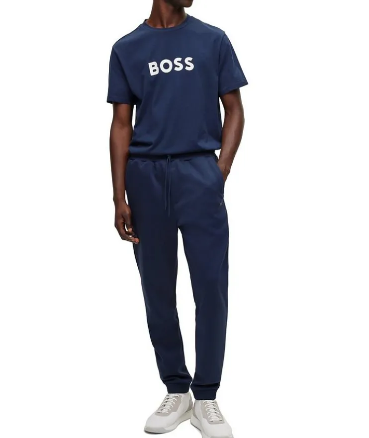 Curved Logo Cotton Trackpants